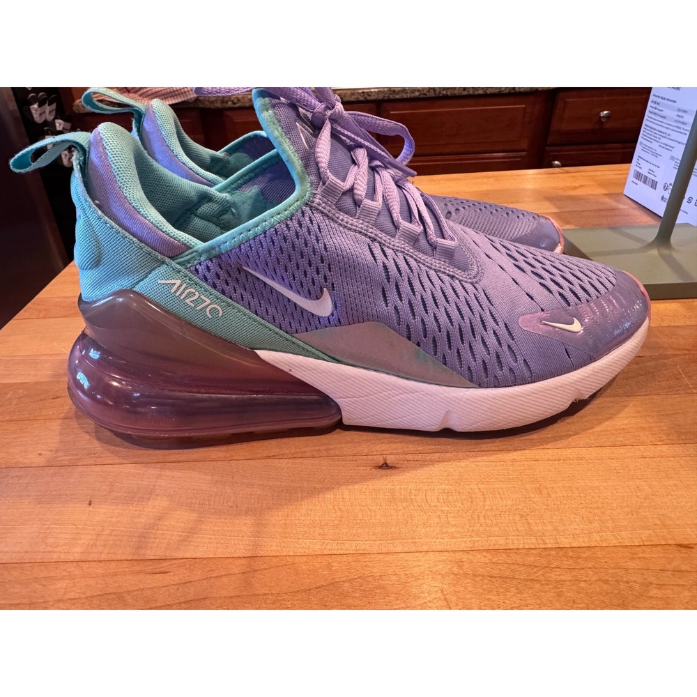 Nike Air Max 270 Youth 7Y Oxygen Purple Spirit Teal BV1236-400 Women 8.5 - Picture 4 of 6